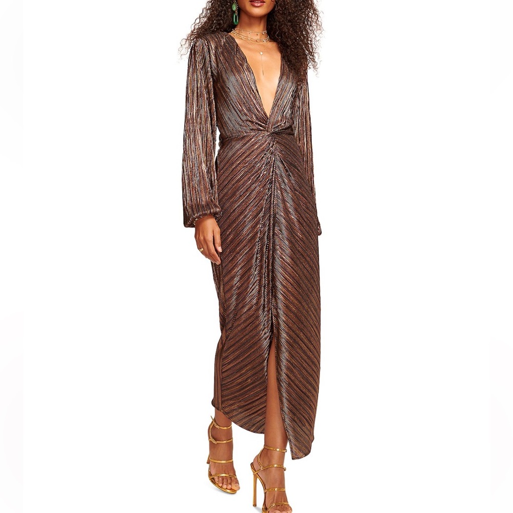 Ramy Brook Sutton Metallic Maxi Dress XS
